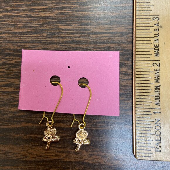 Rose Charm Earrings - Picture 2 of 2